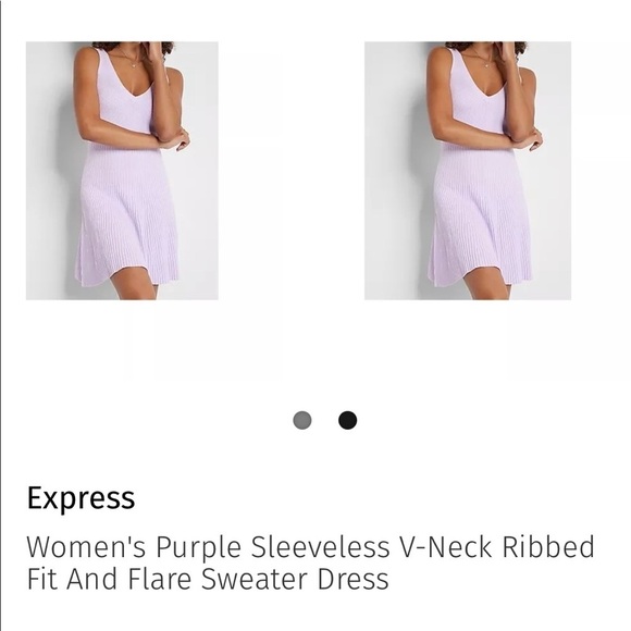 NWT Express Lavender Fit & Flared Ribbed Sweater Dress Size Small - Picture 8 of 9